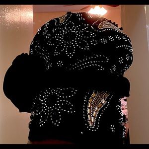 Black scarf with blings